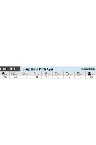 Hırdavatım Bingo Kalın Pimli Siyah Ayak 4 Adet