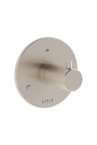 VitrA Origin A4285934 Ankastre 3 Yollu Yönlendirici, Sıva Üstü Grubu, Fırçalı Nikel