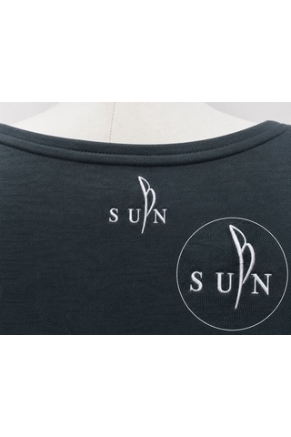 Neden Tekstil Kadın Oversize Yuvarlak Yaka Basic Bluz - Koyu Yeşil