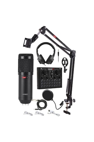 Lastvoice BM800 Live Head Set Efektli Ses Kartı Mikrofon Kulaklık