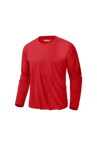 Rich Erkek Siyah-beyaz-kırmızı 3'lü Paket Basic Uzun Kollu Tişört Body T-shirt kırmızı