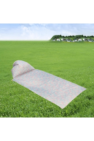 Homyl Baş Destekli Piknik Örtüsü Çim Yürüyüşü İçin Flamingo 85x210cm Çok Renkli