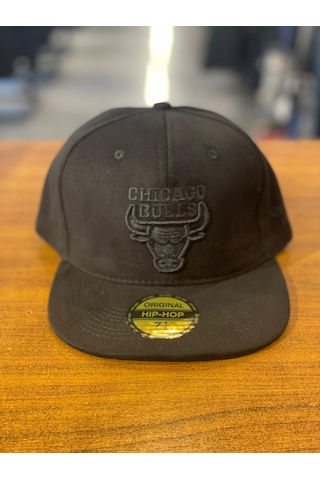 Chicago Bulls Siyah Renk Hip Hop Snapback Rapper Cap Şapka