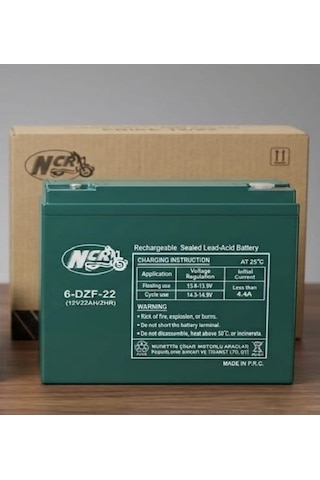 Ncr 12v-22 Amper 5'li Paket 20-24 Amper Ebatlarında Dik Akü Elektrikli Bisiklet Aküsü Ebatlar:180 78 170 Mm
