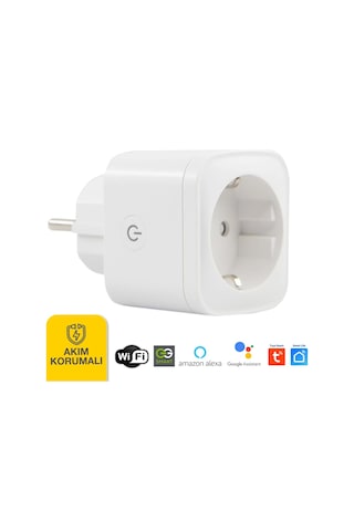 Wi-fi Kontrollü Akım Korumalı Akıllı Priz 16a Tuya & Smart Life Destekli 0