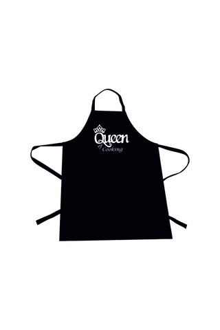 Mutfak Önlüğü Queen Of Cooking Siyah Renkli