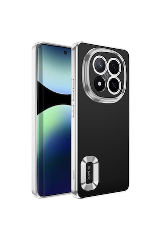 Goocamp Redmi Note 14 Pro Plus Kılıf Kamera Korumalı Logo Gösteren Omega Kapak - Gol Altın