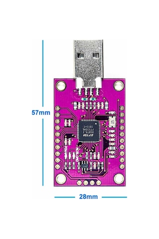 Ftdı Ft232hq Usb Çevirici Modül Uart Rs232 Rs485 Jtag Flash Card Fifo Spı I2c Mpsse 8051 Mcu Fpga