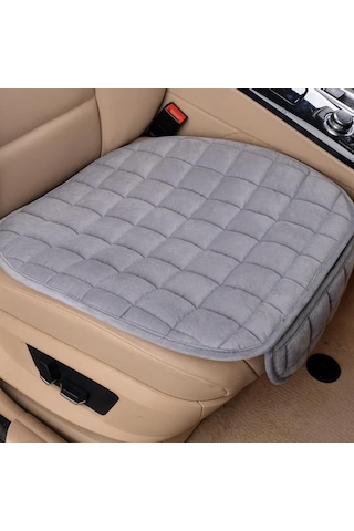 Gri Seametal Peluş Sıcak Araba Klozet Kapağı Yastık Kaymaz Ön Sandalye Koltuk Nefes Alabilen Ped