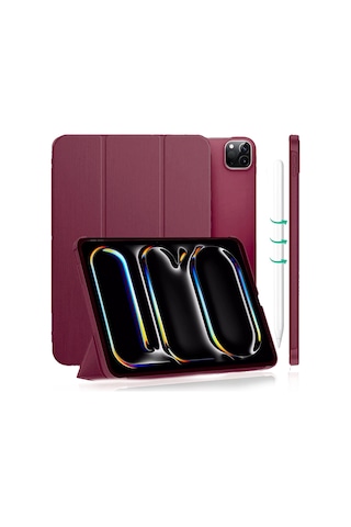 Apple Uyumlu iPad Pro 11 M4 M5 2024 2025 Inç Tablet Flip Smart Standlı Akıllı Kılıf Cover Kapaklı