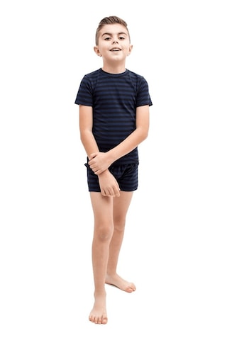 The Don Aile Lacivert-Siyah Çizgili Erkek Atlet Takımı [Atl] (9-1