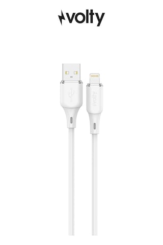 Usb-a To Lightning Hızlı Şarj Kablosu 12w 2.4a, 480mbps, 1.2m, İphone, İpad Uyumlu Beyaz-v205002