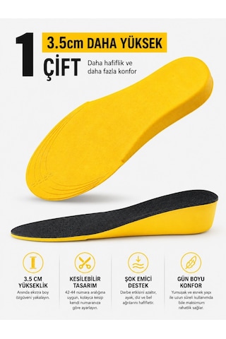 3.5 Cm Gizli Boy Uzatıcı Tamboy Tabanlık - Şok Emici Konforlu Ortopedik Ayakkabı Pedi