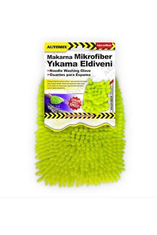 Automix Makarna Mikrofiber Yıkama Eldiveni Yeşil