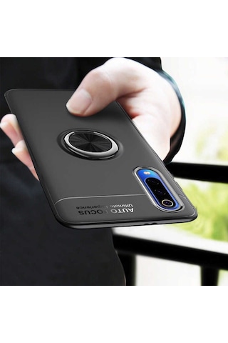 Xiaomi Mi 9 Lite Kılıf Yüzüklü Magnetli Ravel Case