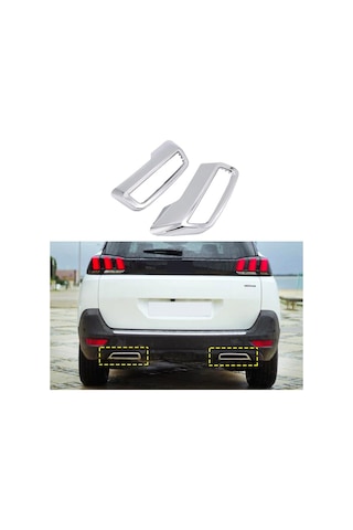 Peugeot 3008 Egzoz Çerçevesi Kromu Komple Nikelajı 2016 Sonrası