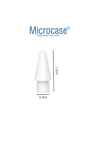 Microcase Apple Pencil 1-2 Nesil Pencil Usb-c Pro İle Uyumlu Yüksek Hassasiyetli Yedek Uç 4 Adet -al4762 Beyaz