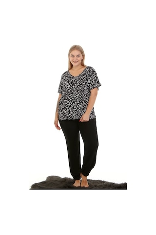 Myline Kadın Ev Rahatlığı Paçası Lastikli Pijama Takımı