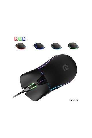 Trio - G902 Siyah Rgb Gaming Mouse Kablolu Oyuncu Faresi G902