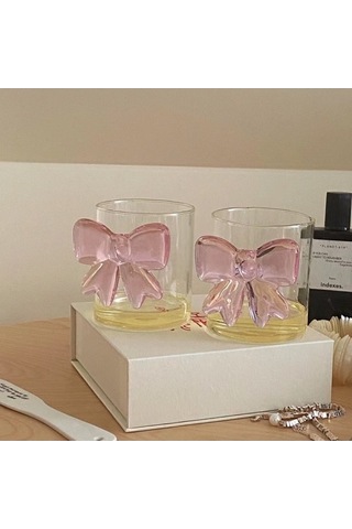 Pazly Pembe Fiyonklu Prenses Cam Yay Barağı - Saydam Ve Şık Aksesuar Saydam