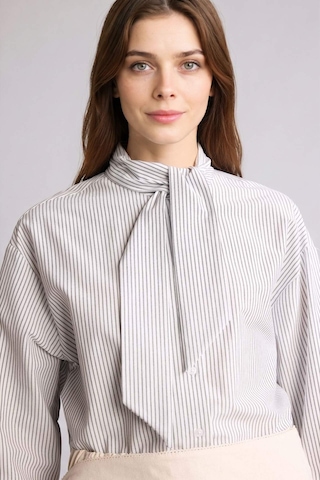 Defacto Relax Fıt Çizgili Poplin Uzun Kollu Tunik H4225ax26spwt32 Beyaz-wt32