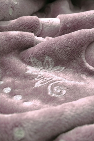 Merinos Pırıltı Embos Çift Kişilik Battaniye Pudra 220 x 240 Pudra