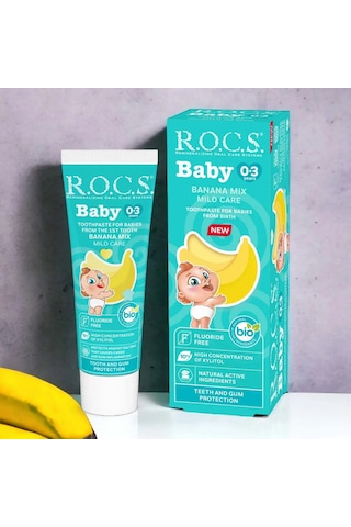 R.o.c.s. Baby Diş Macunu Muz Püresi Tadında 0-3 Yaş 45 Gr Temel Bakım