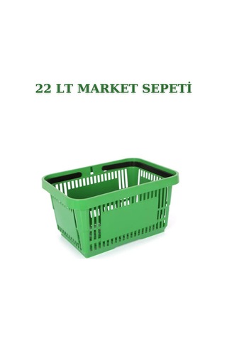 10 adet 22Litre Market ve Alışveriş Sepeti, Saplı Market Sepeti Y