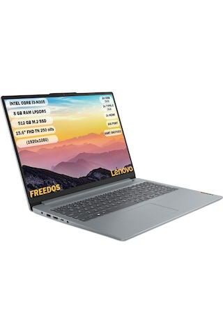 Lenovo IdeaPad Slim 3 15IAN8 82XB00B4TX i3-N305 8 GB 512 GB SSD 15.6" Dos Dizüstü Bilgisayar