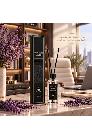 Premium Oda Kokusu Bambu Çubuklu Beyaz Şişe 100 Ml Lavanta
