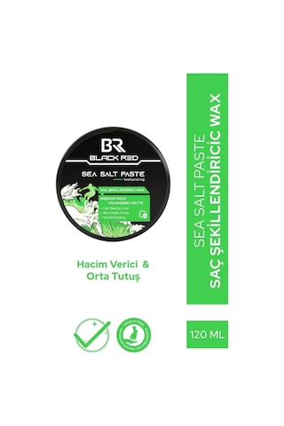 Black Red Saç Sea Salt Deniz Tuzu Saç Spreyi & Seal Salt Paste Saç Şekillendirici Mat Wax 2'li Set