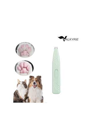 Valkyrie Kedi Köpek Pati Tüy Kesme Makinesi Sessiz Hassas Bölge Traş Cihazı Seramik & Çelik Bıçaklı Yeşil