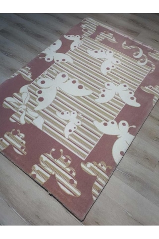 Saray Halı Çocuk Halısı 12616Pembe Kelebek 125X180 Cm