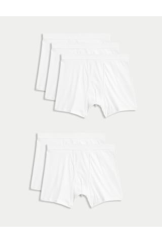 Marks & Spencer Saf Pamuklu 5'li Cool & Fresh Trunk Seti Beyaz