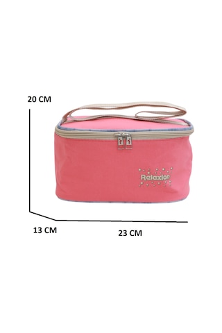 Relaxion 2144-1396 Kore Tarzı Unisex Çocuk Üçlü Set İlkokul Sırt Çantası Pembe