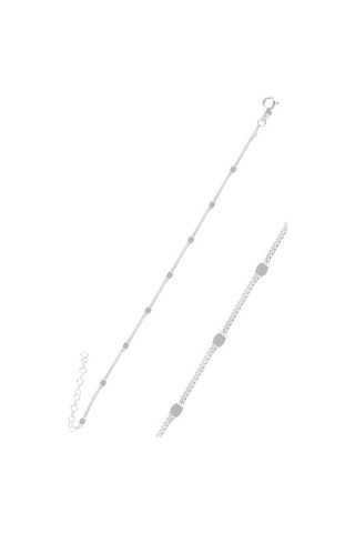 Gümüş Rodyumlu Pullu Gurmet Kolye Bileklik Seti