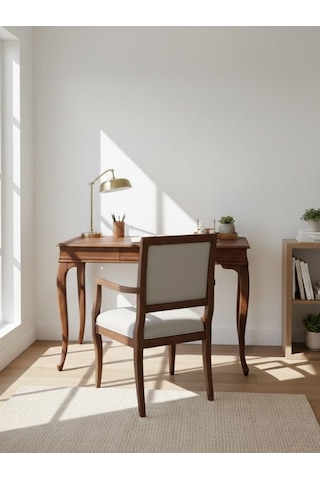 Regnum Fransız Still Ahşap Çalışma Masası 70x110 Açık Ceviz