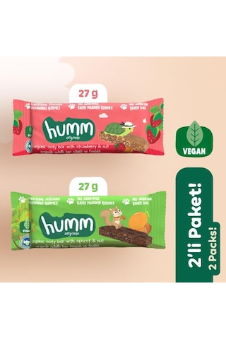 Organik Vegan Yulaf Bar Atıştırmalık Paketi - 2 Adet 2 Çeşit 55 G