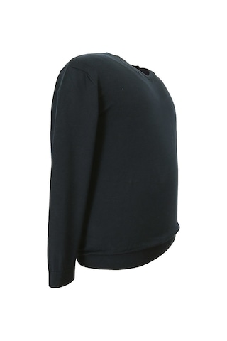 Erkek Büyük Beden Battal Boy 110 Kilo İçin Uygun V Yaka Triko Kazak Siyah