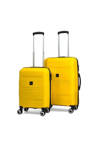 Lucas Polipropilen Kırılmaz Valiz, Kabin Boy&orta Boy Sarı