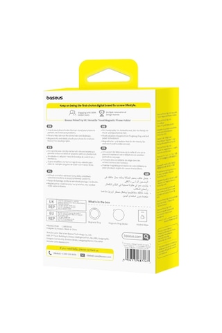 Baseus Primetrip Vx1 Çok Yönlü Seyahat Manyetik Telefon Tutucu Ultra İnce Katlanabilir Araç Cep Telefonu Braketi Siyah