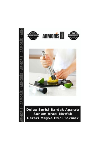 Delux Serisi Bardak Aparatı Sunum Aracı Mutfak Gereci Meyve Ezici Tokmak