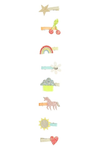 Meri Meri - Icon Hair Clips - İkon Tokalar - 8'li Çok Renkli