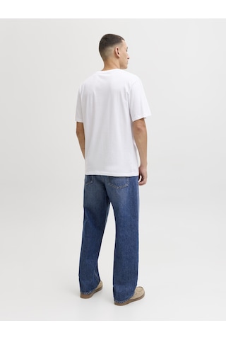 Jack & Jones Erkek Gögüs Logo Baskili Tisört - Cole - 12288492 Beyaz
