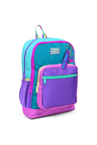 Coral High Dört Bölmeli Pembe Pastel Renkli İlkokul Sırt Çantası - Kız Çocuk