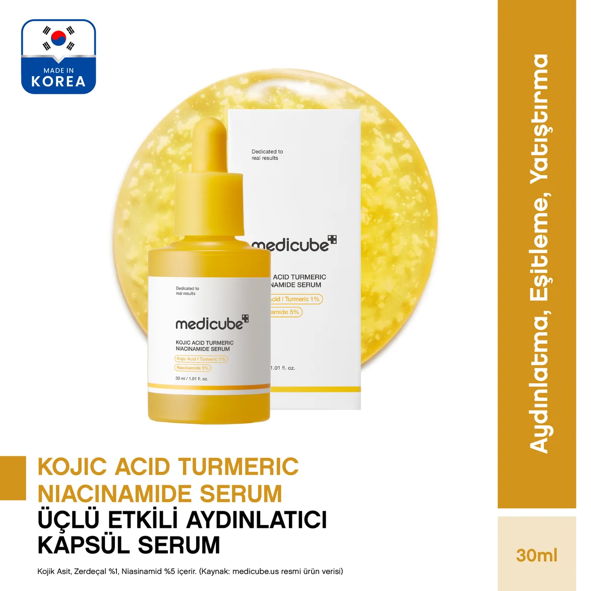 Kojıc Acid Turmeric Niacinamide Serum 30ml