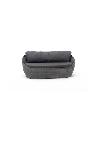 Monalin Home Garden Dubaı 5 Kişilik Ekstra Lüks Rattan El Örgü Oturma Grubu Minderli & Camlı & Masalı Oturma Grubu Gri