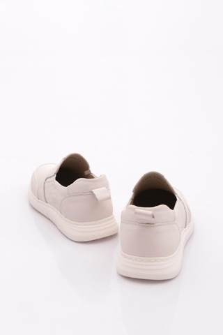 Dgn 6151 Erkek Yani Lastikli Sneaker Ayakkabi Kırık Beyaz