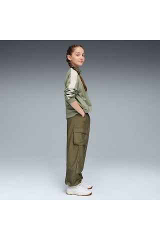 Puma Bowtıque Genç Dokuma Kargo Pantolon 632220 81 Yeşil