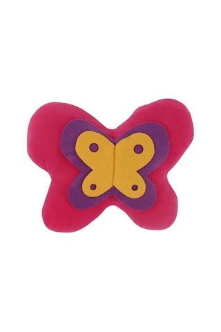 Kelebek Yastık Pembe Polar 40 Cm